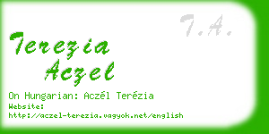 terezia aczel business card