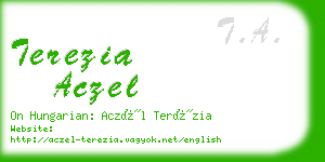 terezia aczel business card